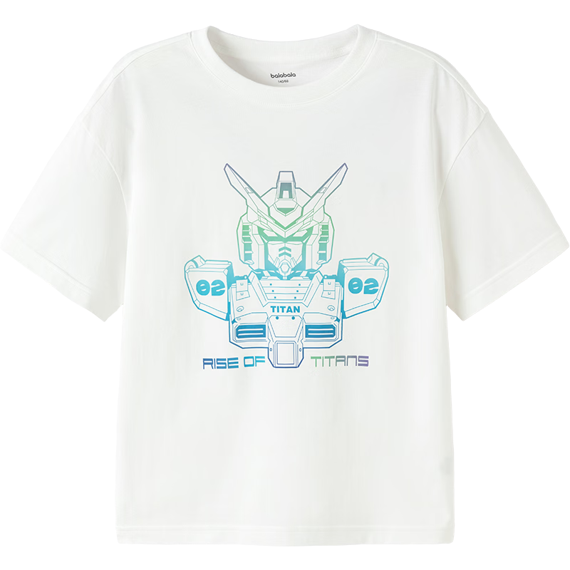 BALABALA Boys' Short-Sleeve T-Shirt, Children's Quick-Dry Clothing, Baby 2026 Summer New Kids' Wear, Parent-Child Undershirt, Pure Cotton Youth Top
