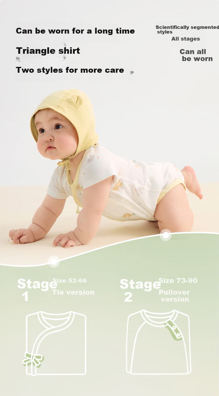 Balabala【balaOne】Kids Baby Triangle Shirt Romper 2026 Summer Two-Piece Set Fresh 5