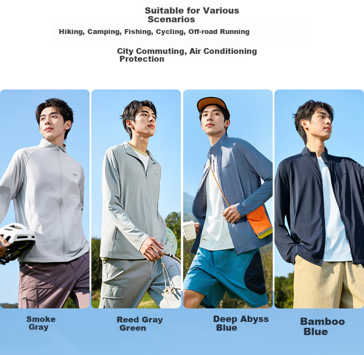 361° Men's Sunscreen Jacket Spring Summer UPF50+ Sports Outdoor Stand Collar Cooling Windbreaker 652624613-1 12