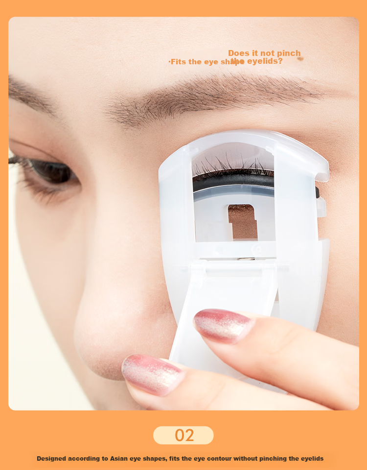 Ukiss New Frameless Double-Head Eyelash Curler Long-Lasting Curl with Built-in Lash Comb Portable Curler 4