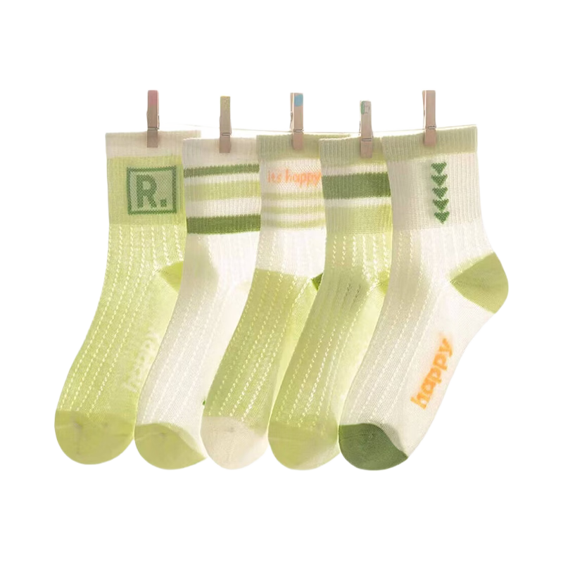 Langsha Children's Socks Summer Thin Cotton Socks Boys Summer Mesh Thin Socks Boys Big Kids Spring Summer Odor-Resistant Kids Socks