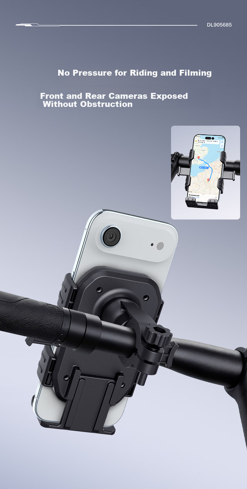 Deli Cycling Phone Holder Bicycle Electric Bike Motorcycle Quick Lock Six-Claw Navigation Mount for Delivery Riders 4