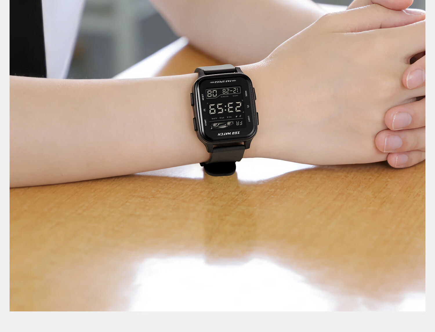ZGO Men's Electronic Watch for Students, High School and Middle School, Luminous Waterproof Multifunctional Sports Digital Watch, Time Display Only 28