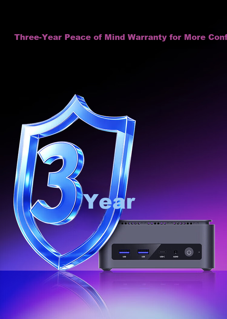 MECHREVO iMini E300 High-Performance Mini Desktop Computer Business PC (R7-7445H 16GB 512GB SSD) Supports Xiaolongxia 11