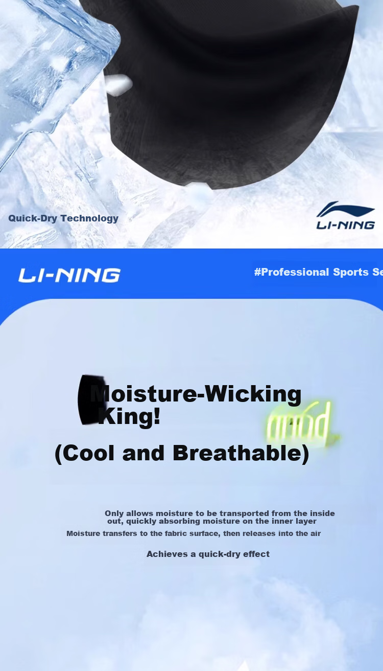 LI-NING Men's Summer New Ice Silk Sports Sleeveless T-Shirt Loose Quick-Dry Training Basketball Running Fitness Vest 4
