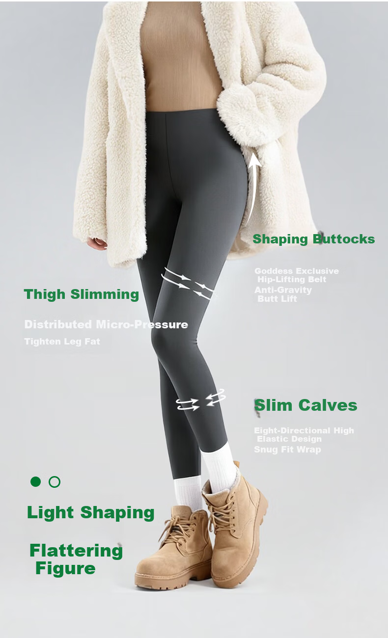 Avandi Women's Shark Print Leggings Autumn Winter Fleece Lined Slim Fit High Waist Shaping Thermal Sports Yoga Pants 5