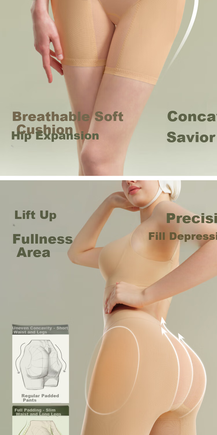 Suki Ryohin Mermaid Hip Enhancing Mid-Waist Butt Lifting Seamless Breathable Tummy Control Hip Shaping Pants Fake Hip Widening Shapewear No-Panty Needed 23
