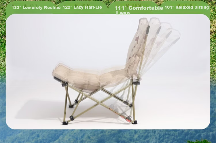 CAMEL Outdoor Reclining Chair Portable Camping Chair Office Nap Chair Dual-Use Sitting and Lying Leisure Home Folding Chair 4