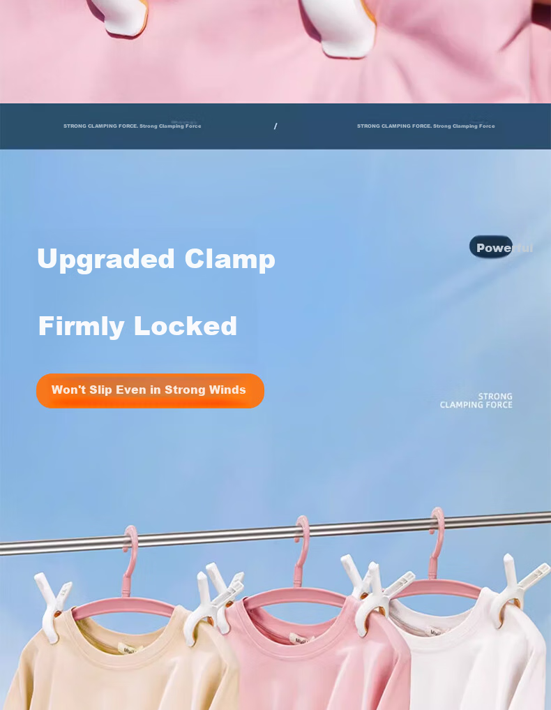 Hakkai Bird Large Clip Blanket Drying Tool Windproof Oversized Plastic Quilt Clip Clothes Hanger Sheet Dryer Clip 2