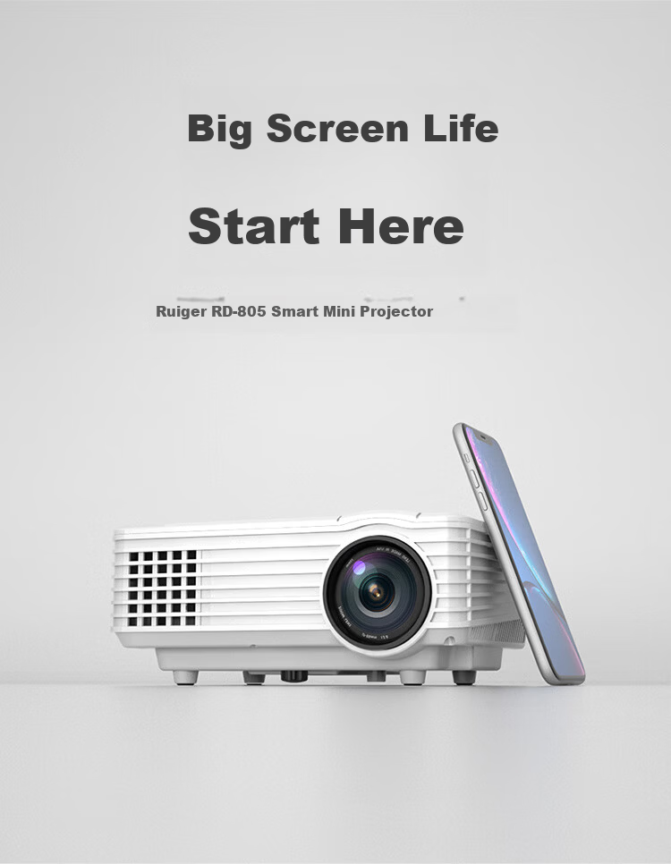 Rigal B1Neo Projector, Home Ultra HD Smart Projector, Portable Bedroom Phone Projection TV (Electric Focus, Home Theater, Limited-Time Subsidy) 1