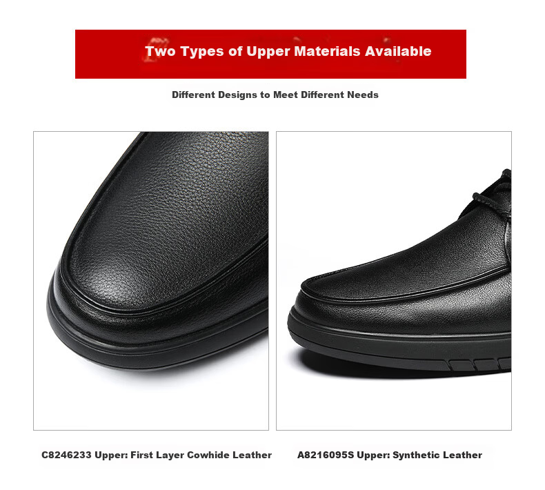 Mulinsen Men's Leather Business Casual Shoes Soft Sole Lightweight Lace-up Dress Shoes for Dad Black Size 44 2