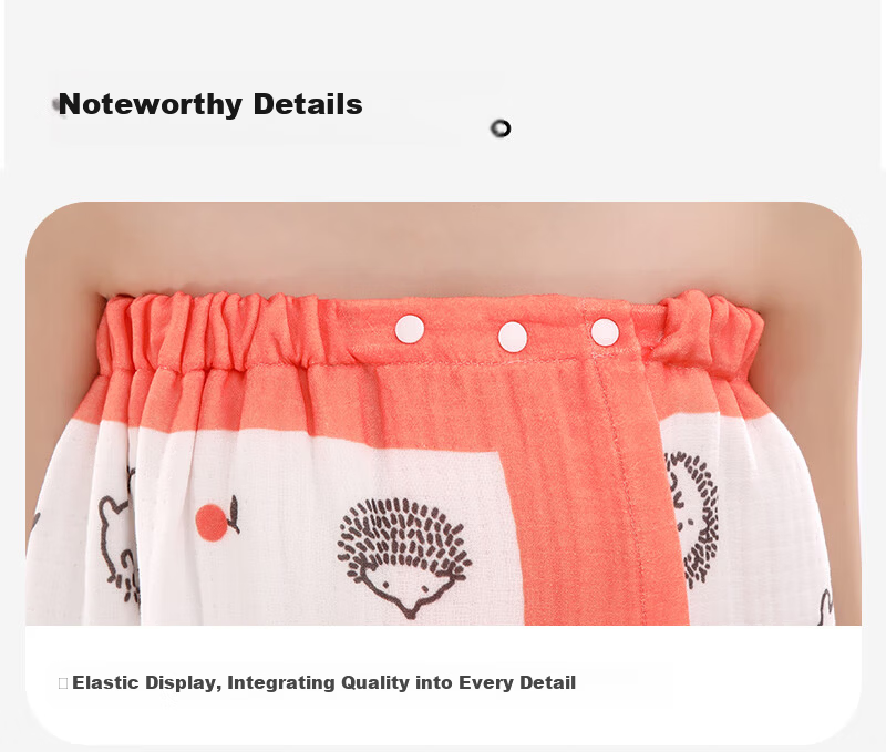 Bamboo 100% Cotton 4-Layer Gauze Women's Bath Skirt 7A Antibacterial Absorbent Breathable Adult Tube Top Bathrobe Orange 9