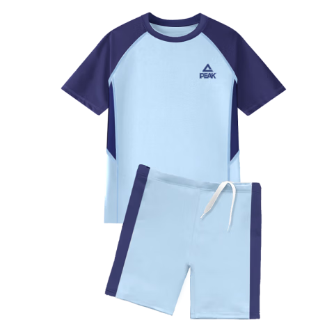 PEAK Children's Two-Piece Swimsuit Set for Boys, Elementary And Middle School Students, Swimming Trunks And Top, Boys' Swimwear