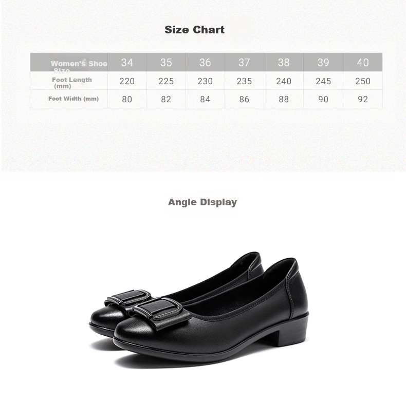 LAORENTOU Women's Fashion Casual Professional Chunky Heel Low-Cut Mid Heel Commuting Work Shoes LB12265 White Size 37 8