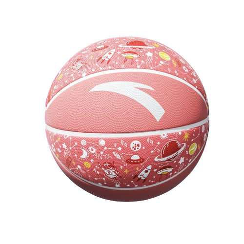 ANTA Kids Basketball Size 4 Indoor Outdoor Wear-Resistant Rubber Youth 7# Pink Size 4