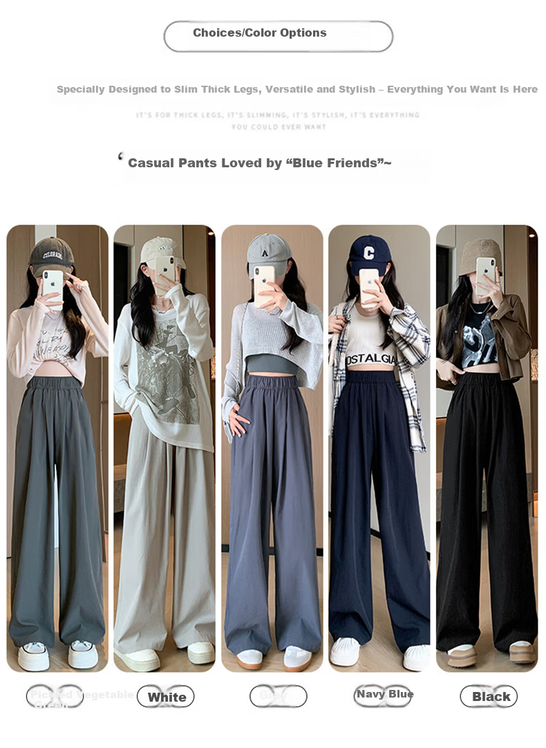Langsha Japanese Style Yamamoto Pants Women Spring Summer 2026 New High Waist Casual Straight Loose Wide Leg Pants 7