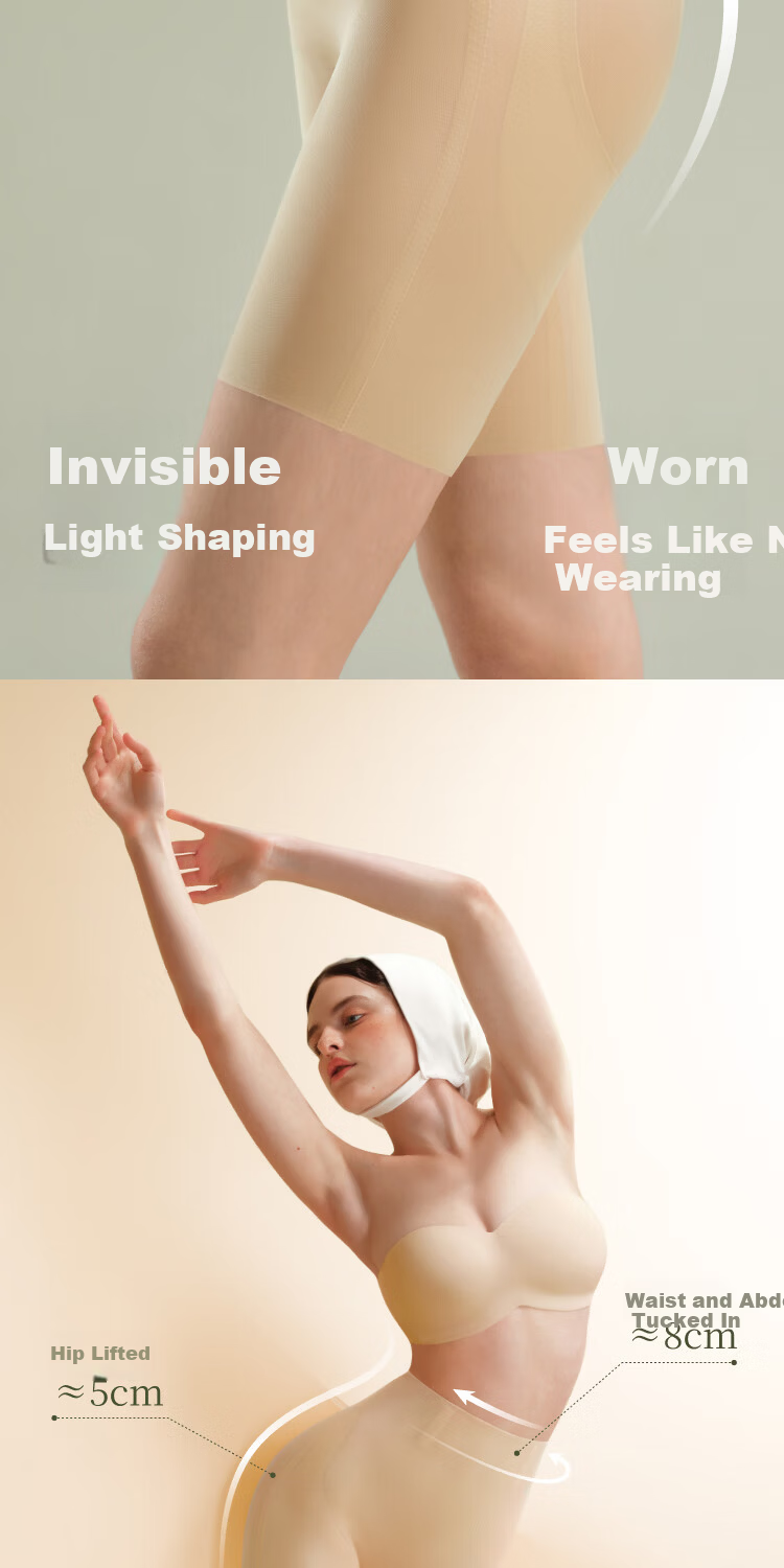 Suki Ryohin Mermaid Hip Enhancing Mid-Waist Butt Lifting Seamless Breathable Tummy Control Hip Shaping Pants Fake Hip Widening Shapewear No-Panty Needed 40