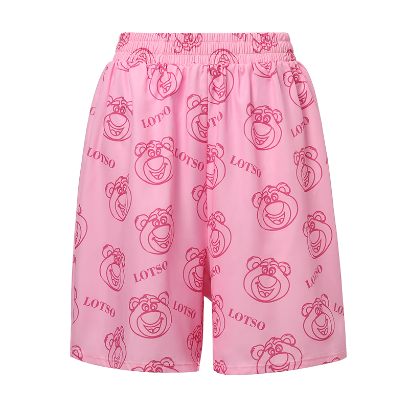 Disney Men's Swim Trunks Swimming Gear Beach Vacation Swimwear D86512S2F Pink Strawberry Bear 3XL