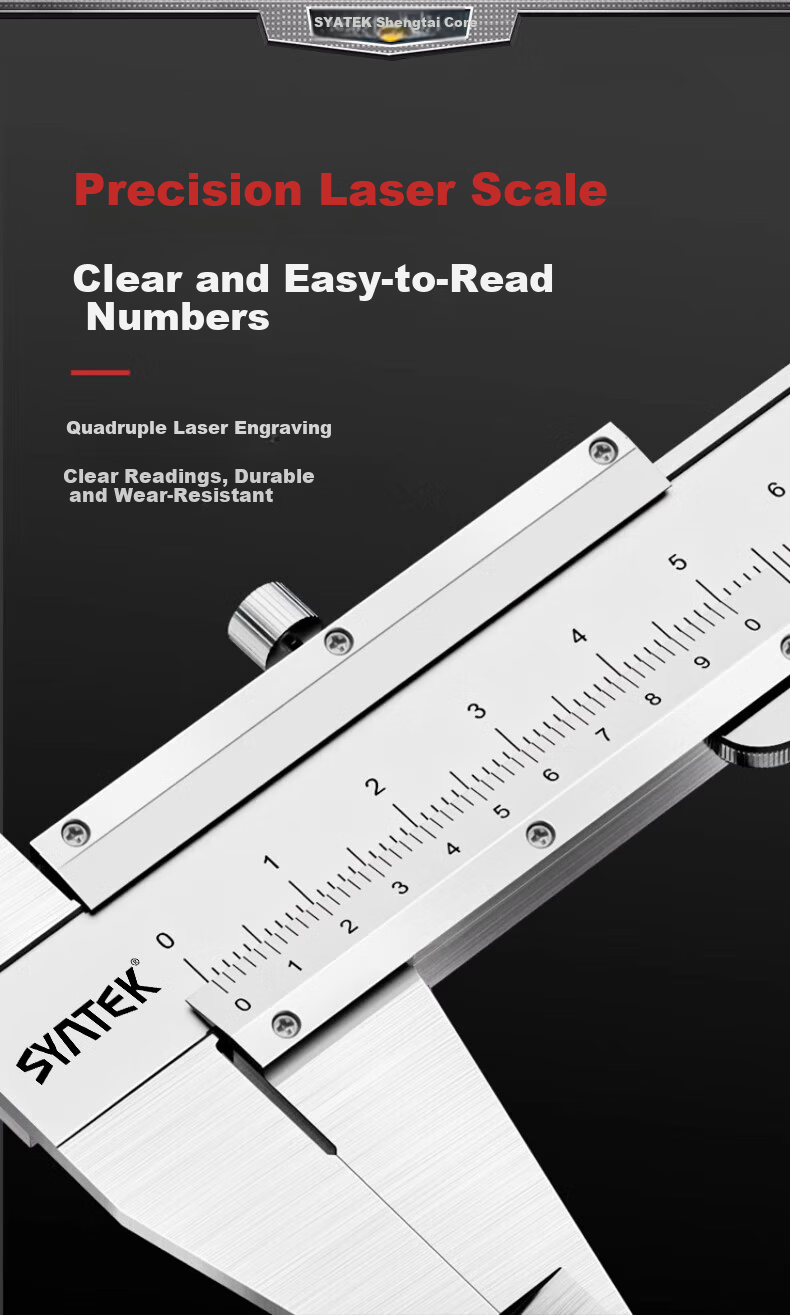SYNTEK Mini Vernier Caliper High Precision Small Depth Gauge Household Industrial Small Size Oil Mark Caliper 100mm 5