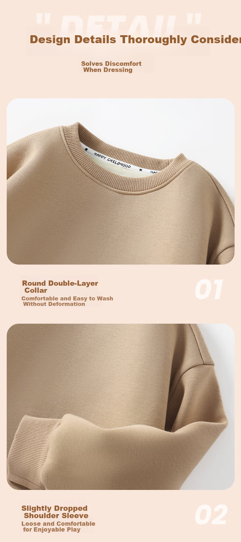 MARK FAIRWHALE Boys' Sweatshirt Spring and Autumn Long Sleeve Kids' Top Boys' Autumn Wear Mid-Large Children 2025 New White 150 5