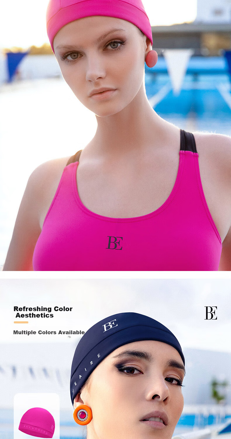 BALNEAIRE 2025 New MIX Series Adult Swim Cap Fashionable Design Premium Stylish Minimalist Indigo Blue 2