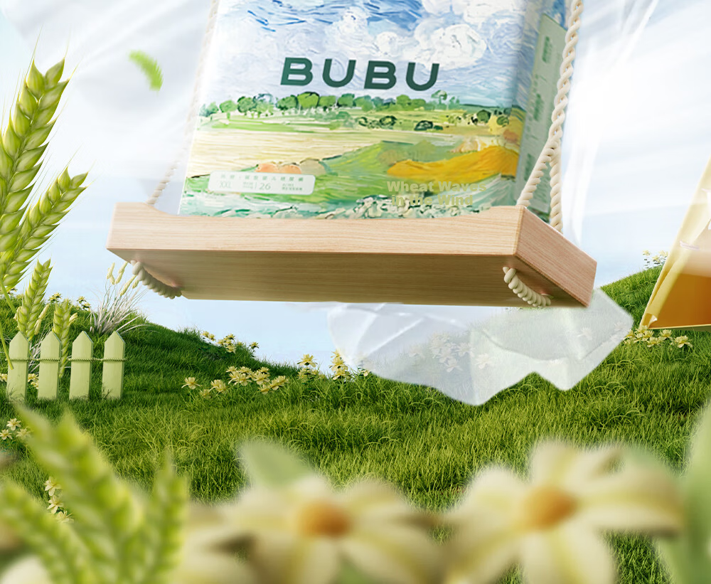 BUBU Wind-Blown Wheat Wave L-Size Pull-Up Pants 30pcs (8.5-11.5kg) Ultra-Thin Breathable Wind-Feel Pants 11