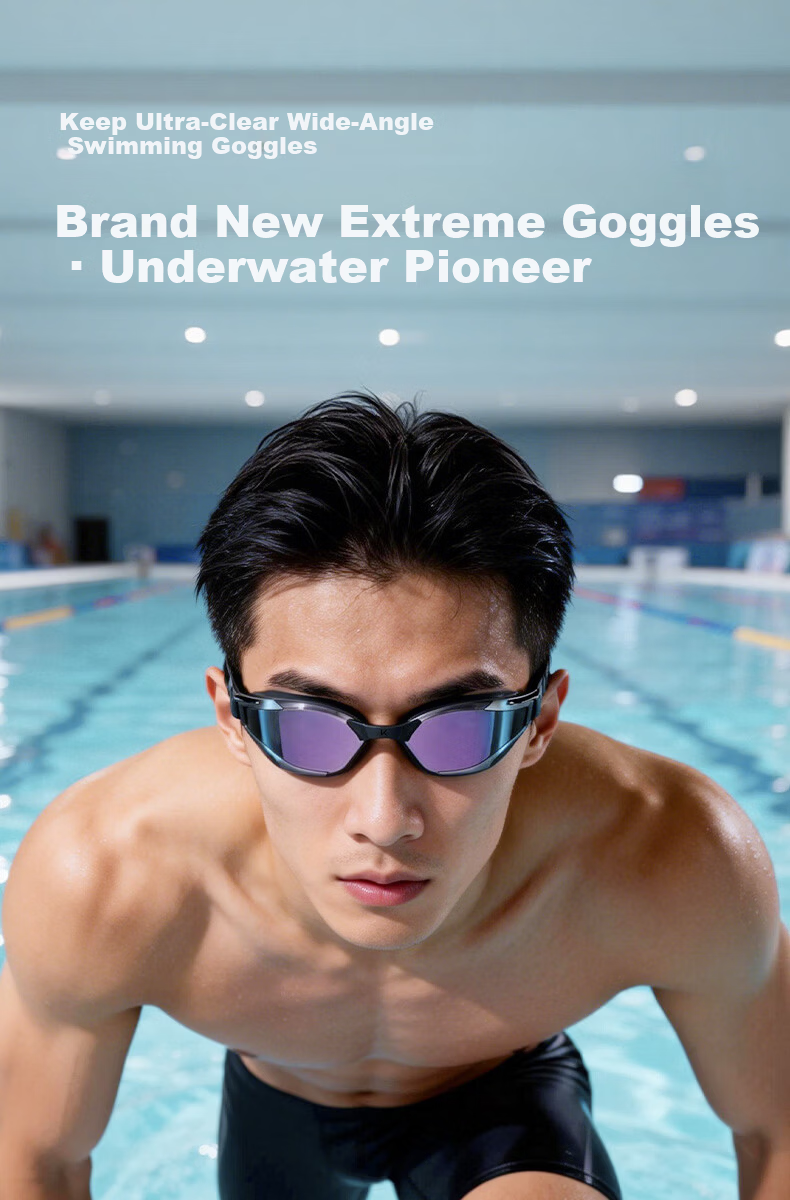 Keep Swimming Goggles Coated Waterproof Anti-Fog Upgraded Unisex HD Comfortable Non-Tight Swim Glasses Jijing・Huan Cai 1