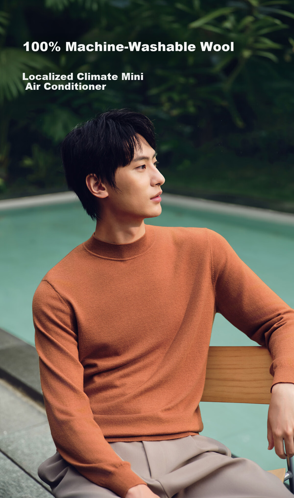 Hodo 【Machine Washable】100% Wool Sweater Men Autumn New Heavy Thick Pure Wool Knitwear 2