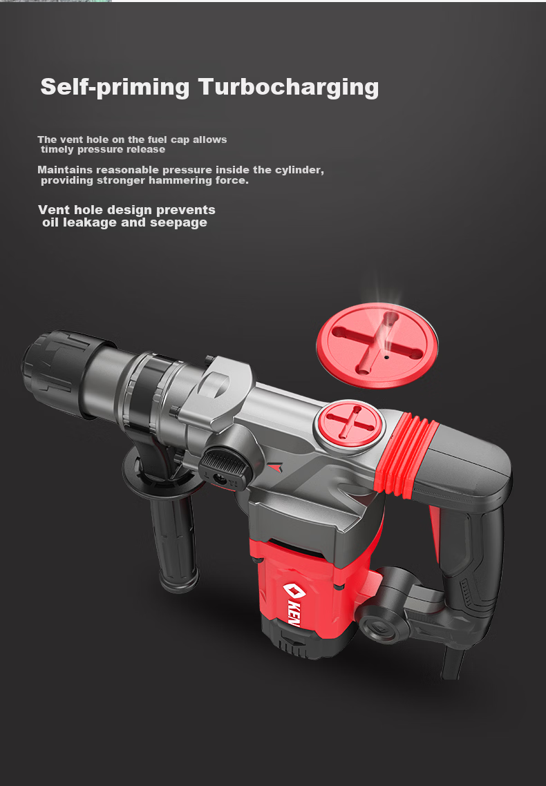 KEN 2832G Dual-Function 1200W High-Power Rotary Hammer and Chisel Industrial Multi-Function Electric Drill Tool Set 6