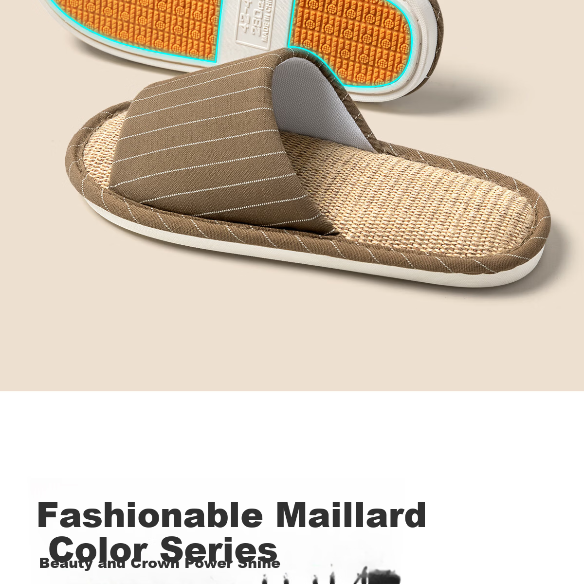 TZLDN Japanese-Style Linen Slippers, 2026 New Couple's Fabric Slippers, Home Non-Slip Men's Cotton Sandals for Indoor Use 4