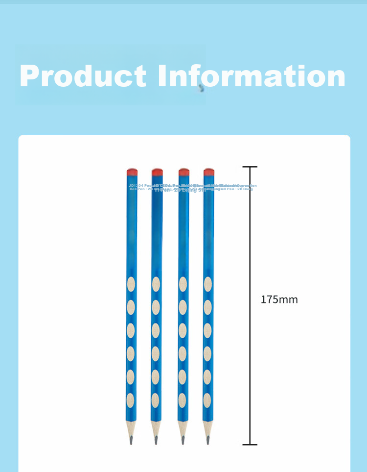 JD Jingzao 2B Posture Correction Hole Pencil 12-Pack Children's Student Handwriting Practice Back-to-School Stationery Drawing Exam Triangular Grip Pencil 3