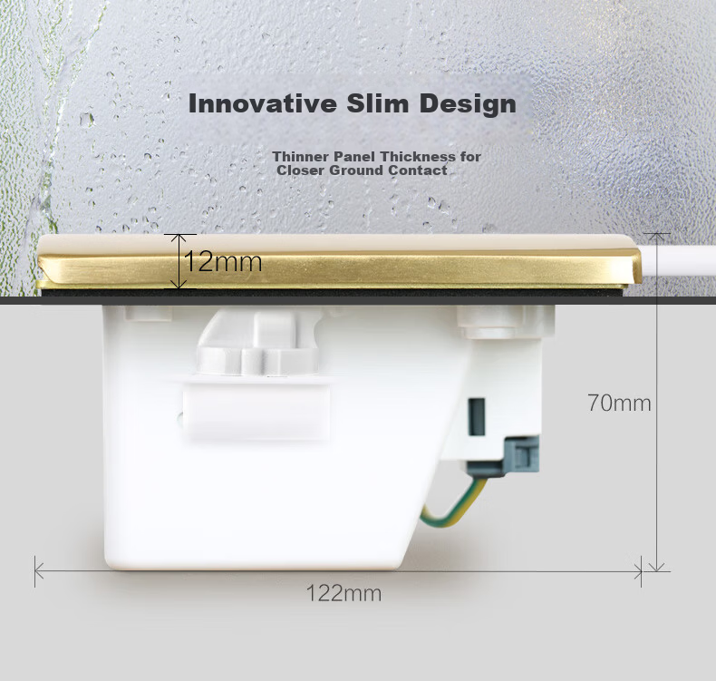 LEGRAND IP55 Waterproof Five-Hole Floor Socket Flip Cover Hidden Floor Socket Five-Hole Brass Floor Socket [Without Base Box] 13