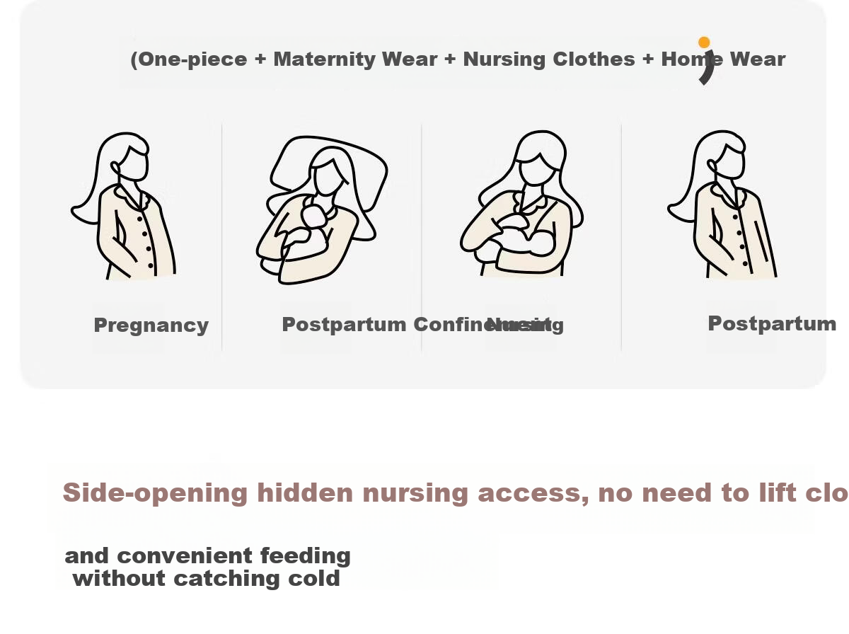 JOYNCLEON Plant Natural Cool Summer Thin Maternity Postpartum Nursing Pajamas L jyz204865 22