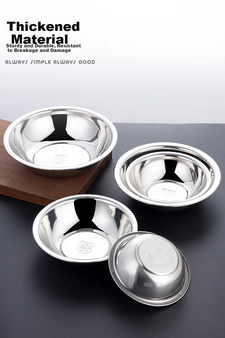 Golden Key 304 Thickened Stainless Steel 14cm Measuring Bowl Kitchen Vegetable Basin Seasoning Bowl Egg Beating Bowl GK-MD140 6