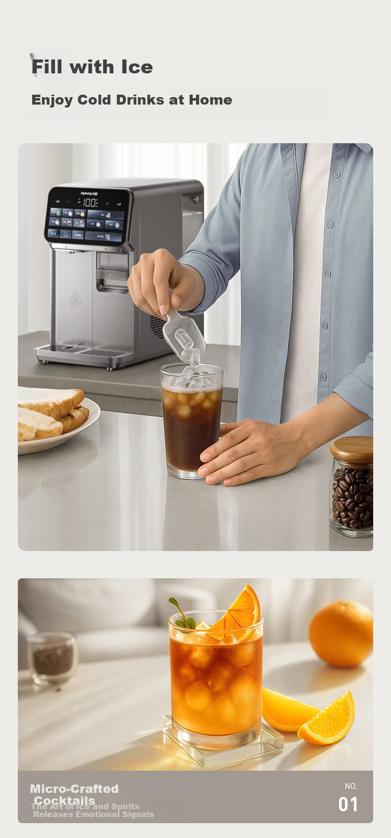 Joyoung Ice Maker and Water Dispenser Desktop UV Sterilization Instant Heating Multi-Level Adjustable Large Capacity Mineral Water Electric Kettle for Tea and Milk AJ3650 7