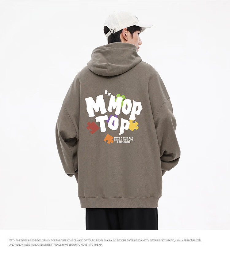 MMOPTOP Trendy Letter Print Sweatshirt for Men, Spring And Autumn Loose Casual Hoodie Top MMWY02 Black 2XL 10