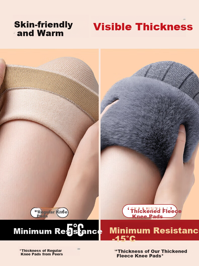 PROPARD Cashmere Knee Warmers Arthritis Cold Leg Protection Long Tube Leg Sleeves for Men and Women Elderly Autumn Winter 3