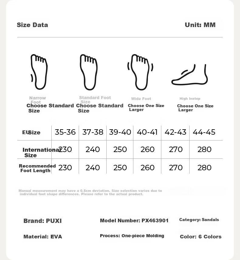 Puxi Big Shark Men's Summer Thin Sole Indoor Home Shower Non-Slip Odor-Resistant EVA Slippers Women's Sandals 18