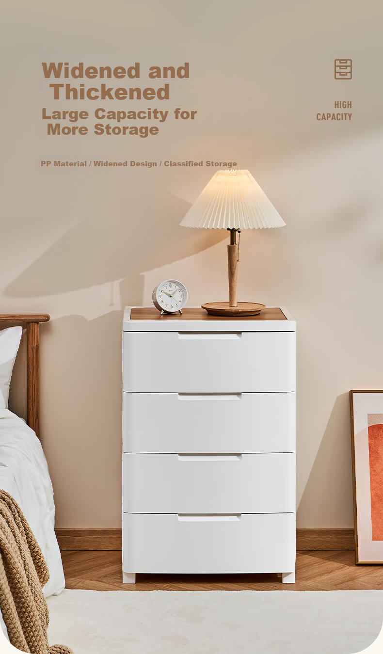 JEKO&JEKO Drawer Storage Cabinet Bedroom Living Room Storage Wardrobe Bedside Cabinet Toy Snack Organizer 6-Tier Chest of Drawers 1