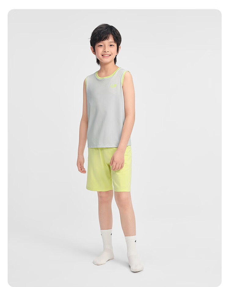 Balabala Boys Sleeveless Vest Set Summer Air-Conditioned Children's Pajamas Toddler Baby Homewear Big Kids Sleeveless 15