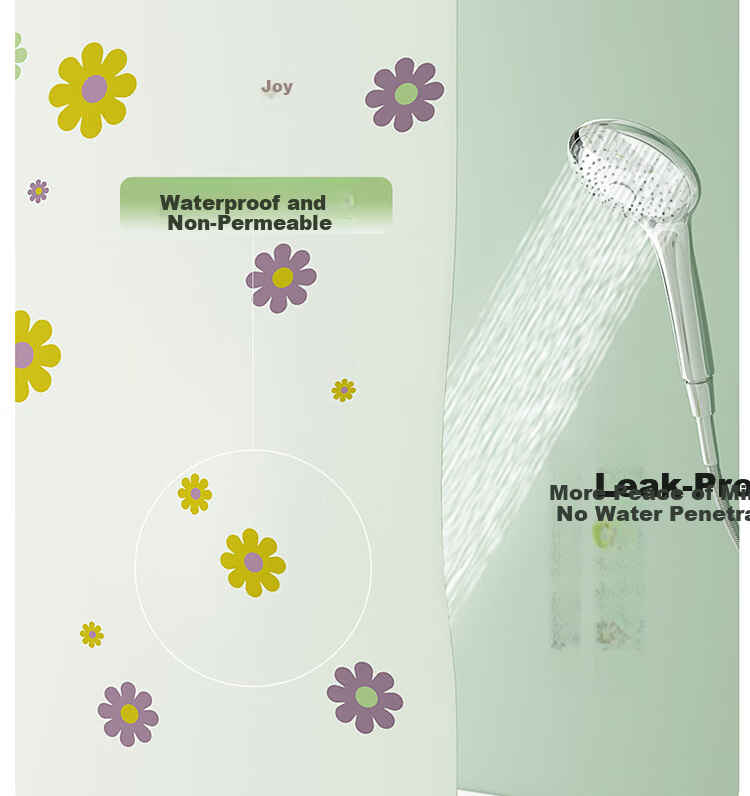 Gongxun Bathroom Shower Curtain, Toilet Partition Curtain, Waterproof, No Drilling Required, Thickened PEVA, 150*180 4