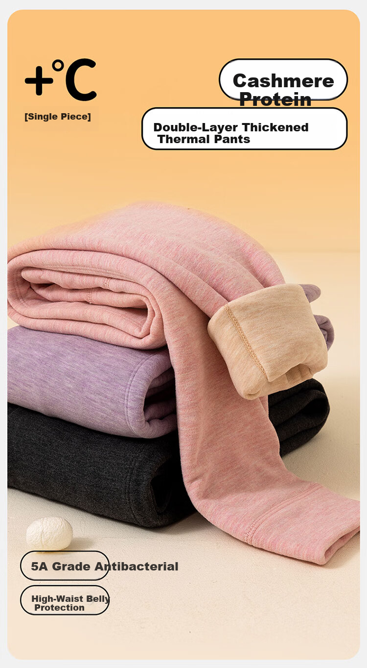 Dingguagua Children's Fleece-Lined Thickened Warm Pants Autumn Winter Girls High-Waist Cotton School Uniform Thermal Underwear Pink Size 120 1