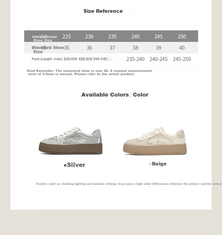 ZHR Women's Training Shoes 2026 New Summer Lace Mesh Breathable Platform Sneakers KS78E Beige Size 40 6