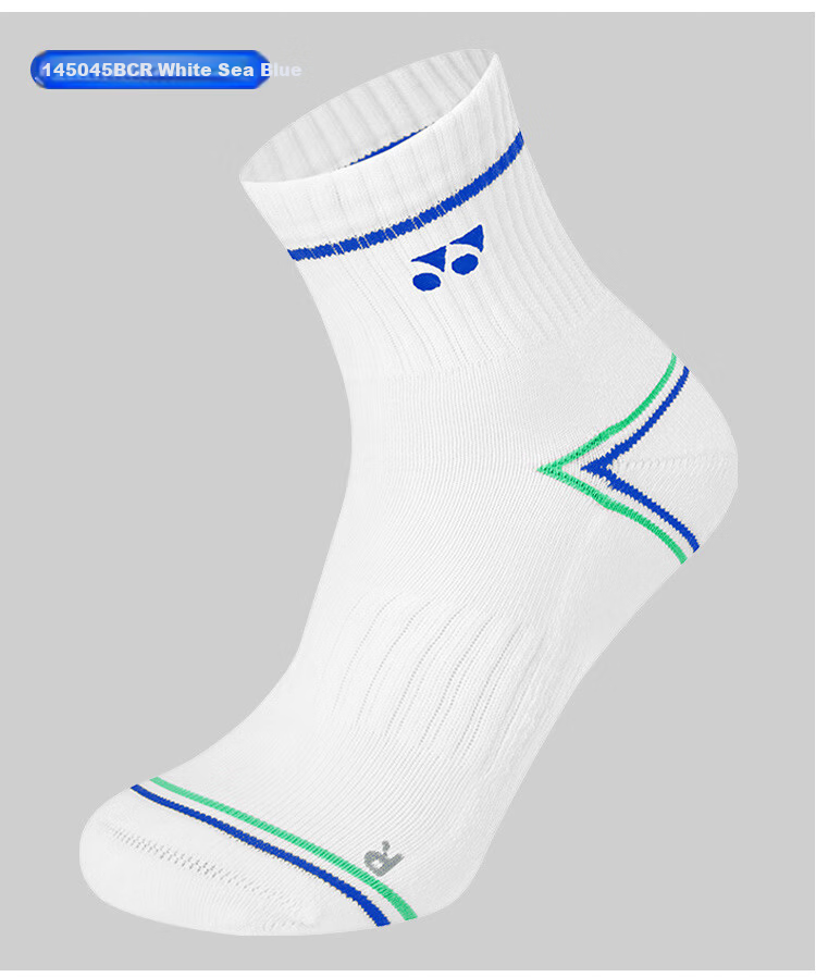 Yonex Badminton Socks Sweat-Absorbing Breathable Youth Professional Sports Socks 3450425BCR White Triple Pack 10