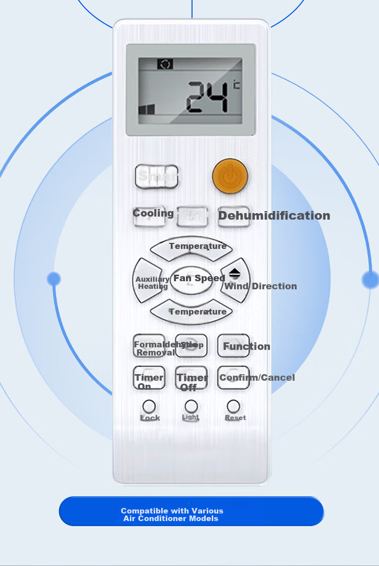 ProPre Universal Air Conditioner Remote Control Compatible with Gree, Midea, Changhong, Haier, Chigo, Kelon, Hitachi, Panasonic, Mitsubishi, Daikin, Hisense, Aux, LG, Whirlpool Air Conditioners 6