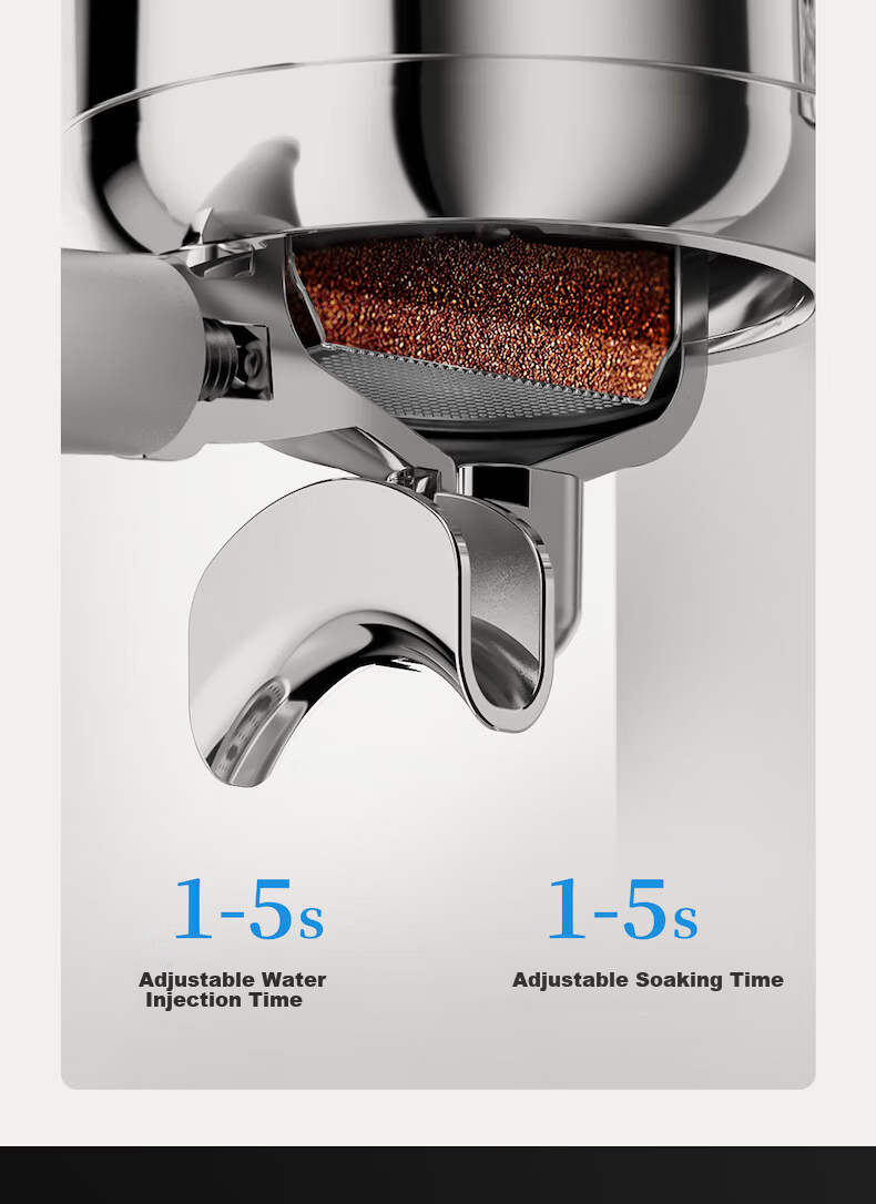 Kepura CP239 Espresso Coffee Machine Semi-Automatic Professional Home Office Small Steam Milk Frother Hot and Cold Dual Extraction 9