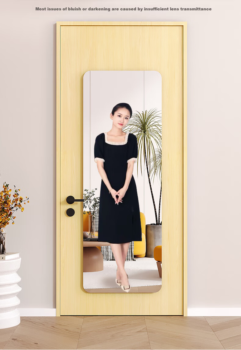 Xiangzhubian Soft Mirror Wall-Mounted Self-Adhesive Acrylic Full-Length Mirror No Drilling Bathroom Dressing Mirror Home Makeup Mirror 40*120cm 10