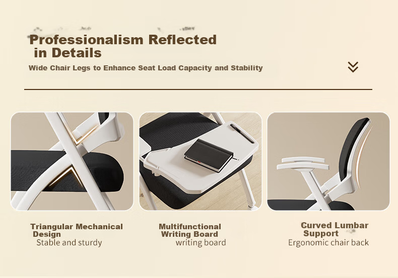 Chibilun Office Chair Conference Chair Staff Training Chair Computer Chair Writing Study Chair Multifunctional Folding Chair 3