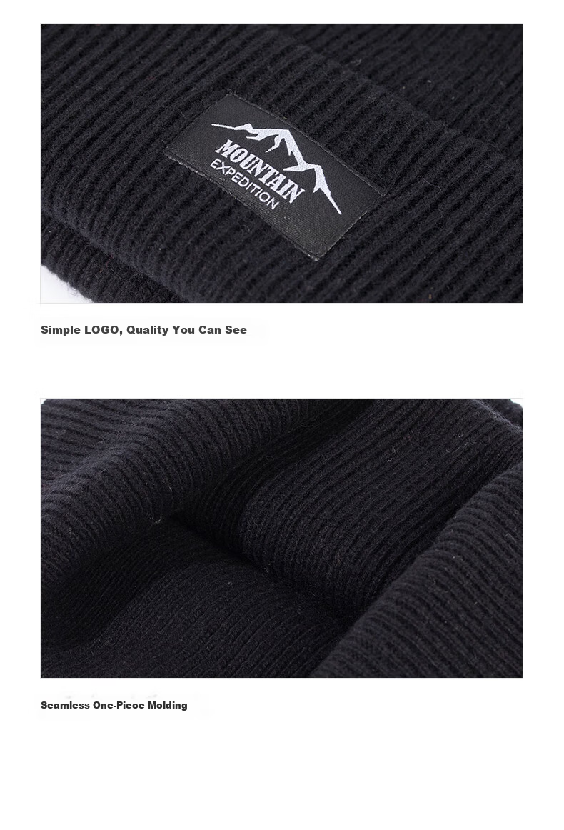 Siggi Pure Wool Thickened Double-Layer Knit Winter Beanie Warm Cold Weather Hat for Men 11