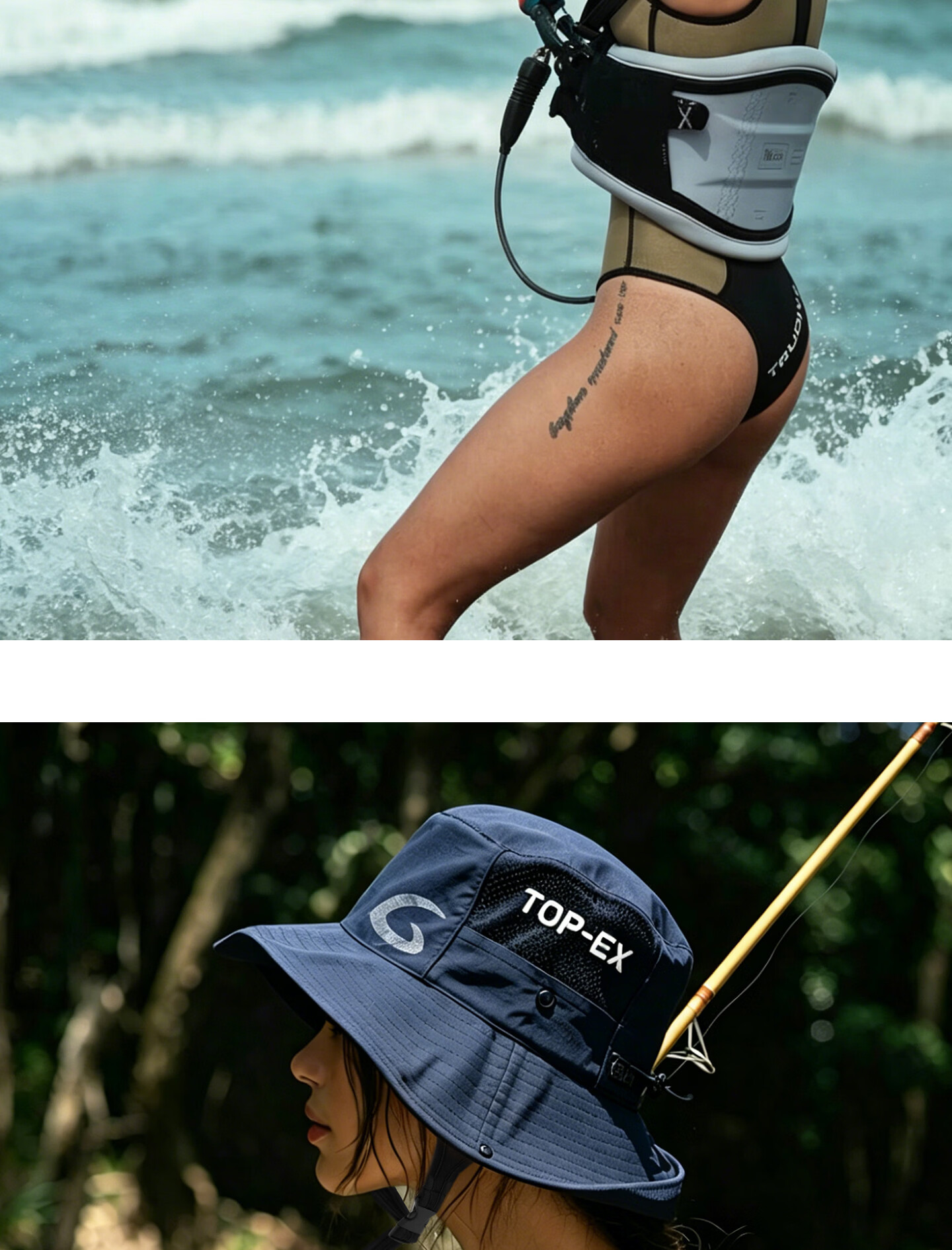 FANCET Outdoor Water-Repellent Surfing Hat Unisex Summer UV Protection Sunshade Mountaineering Camping Fisherman Hat 20
